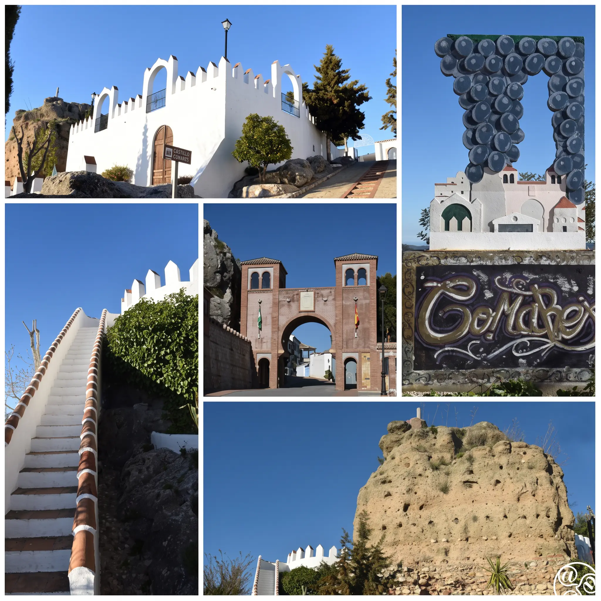 Composición de imágenes del patrimonio de Comares y La Tahona